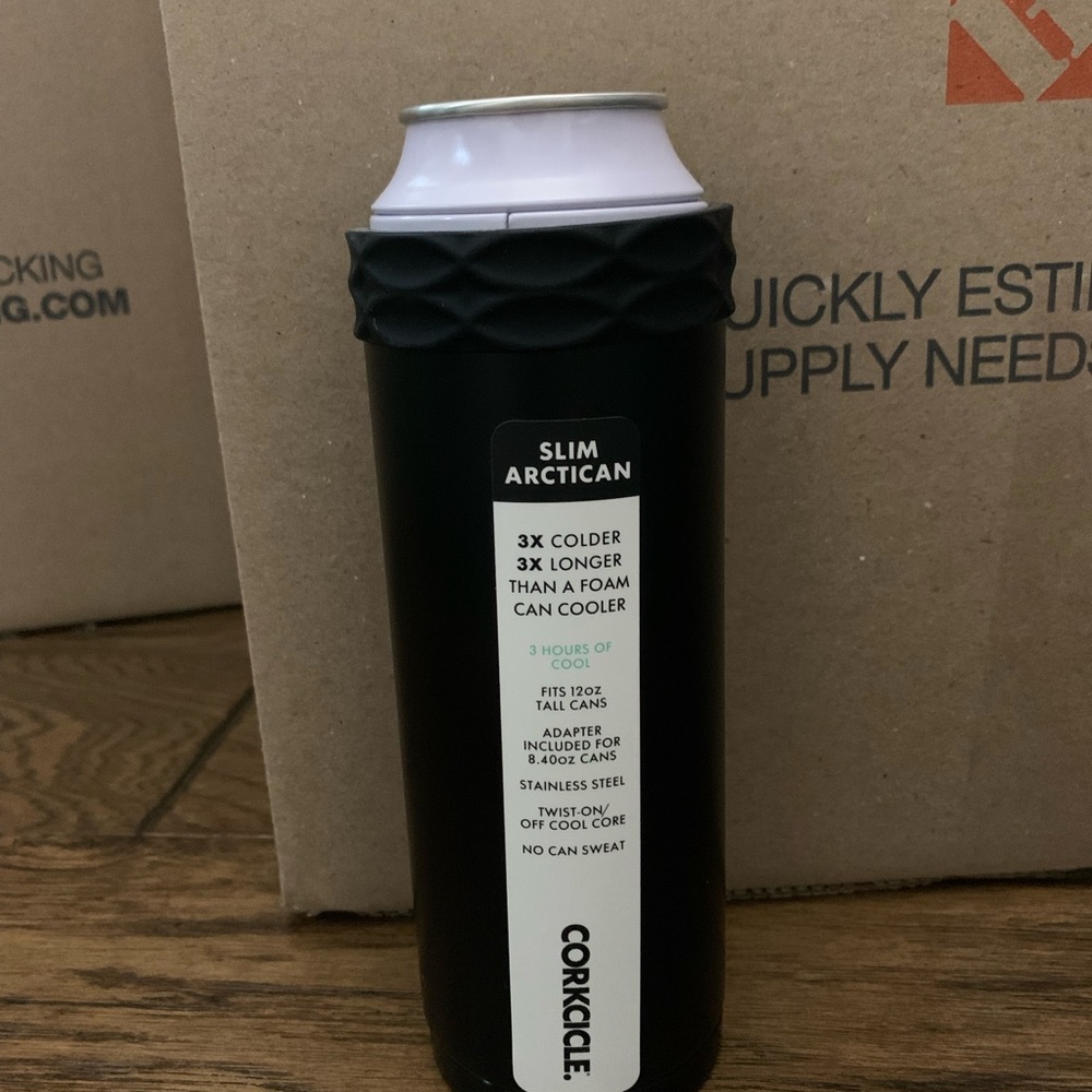 Corkcicle Slim Arctican Can Cooler - Black